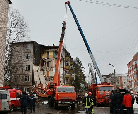 В Ярославле взрыв газа разрушил подъезд