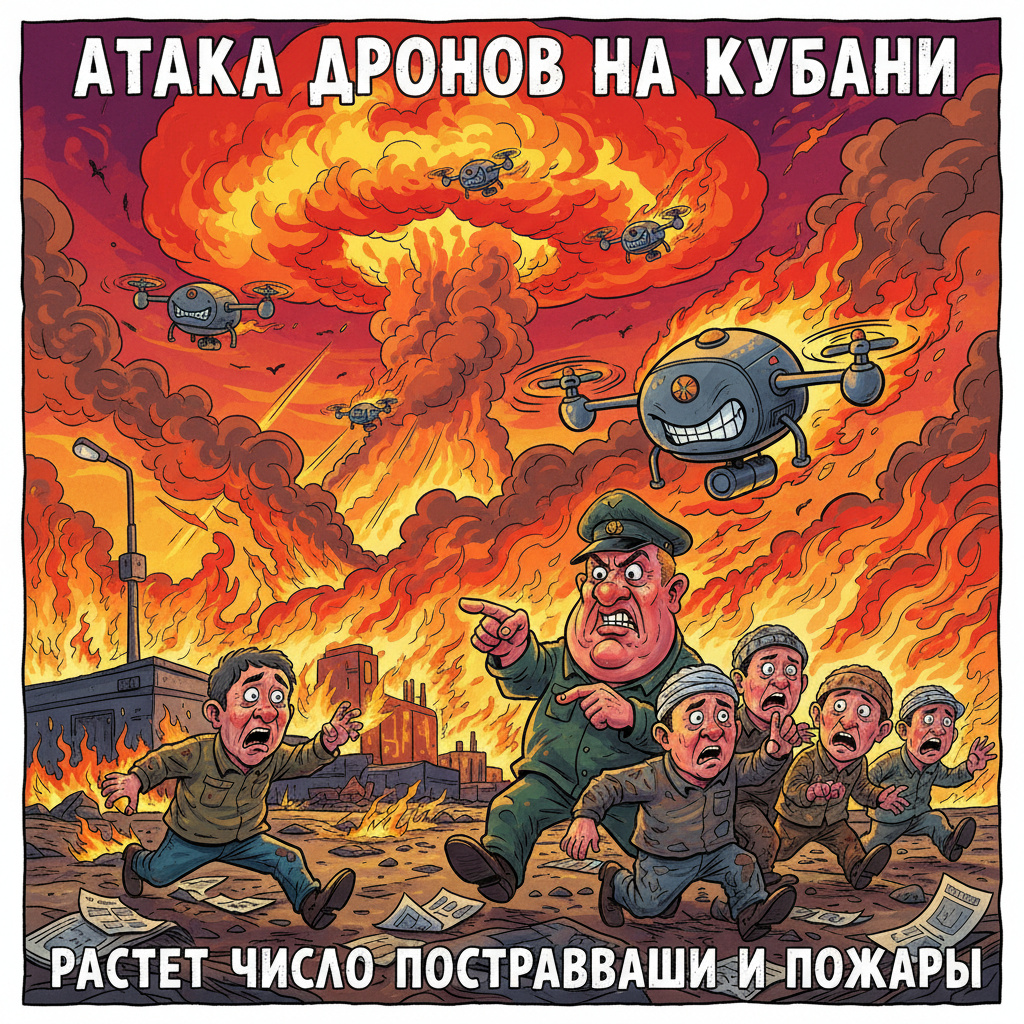 Атака дронов на Кубани: растет число пострадавших и пожары