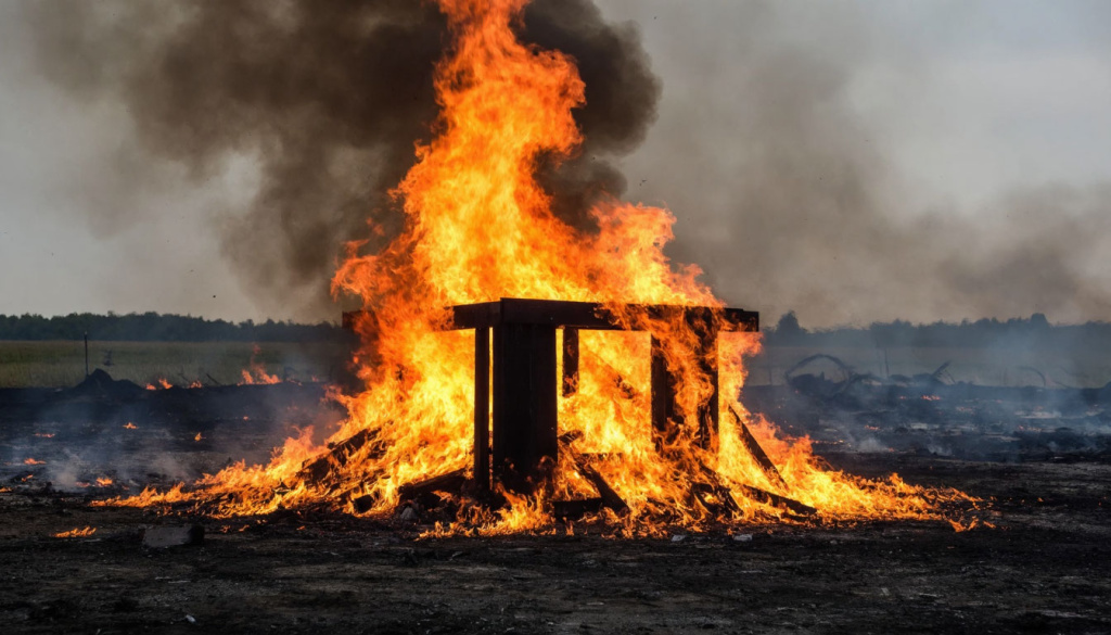 Атака дронов на Кубани вызвала крупный пожар ликвидированный к утру