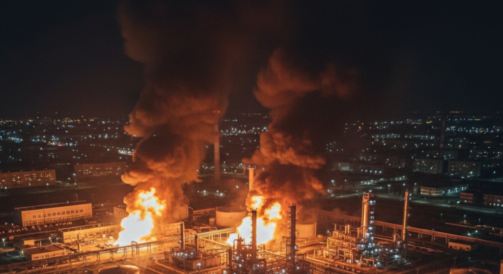 Беспилотники атаковали промзону в Альметьевске