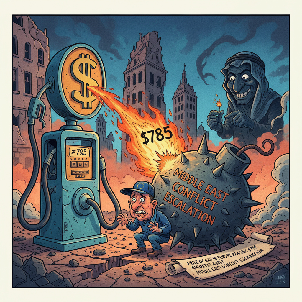 Цена газа в Европе достигала $785 на фоне эскалации конфликта на Ближнем Востоке