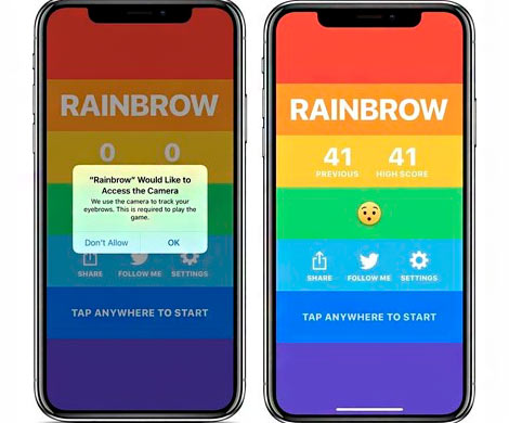 Для iPhone X появилась игра, в которую нужно играть бровями