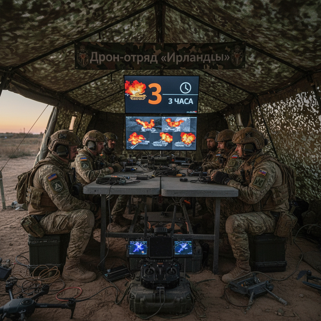 Дрон-отряд «Ирландцы» сообщил об уничтожении трёх самоходных установок за три часа