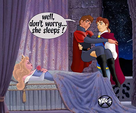 Французский художник сделал персонажей Disney геями