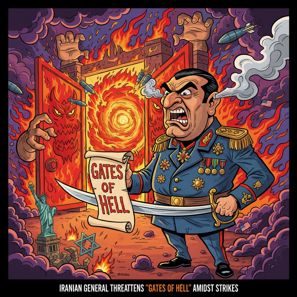 Иранский генерал пригрозил США и Израилю «вратами ада» на фоне продолжающихся ударов