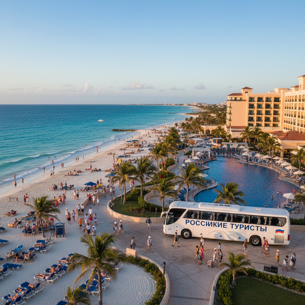Российские туристы в Мексике находятся вдали от зоны беспорядков