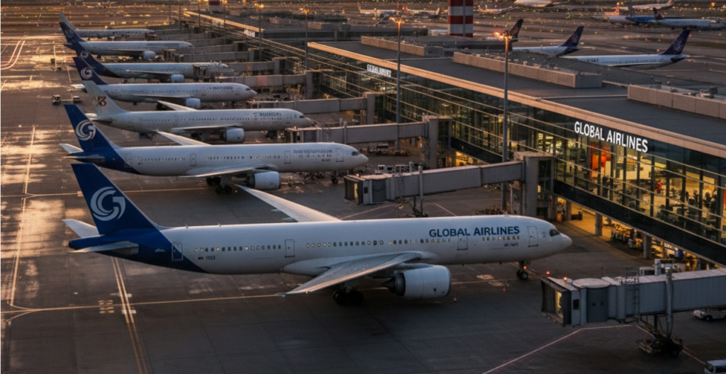 Массовые задержки рейсов в 13 аэропортах из-за ночных атак дронов