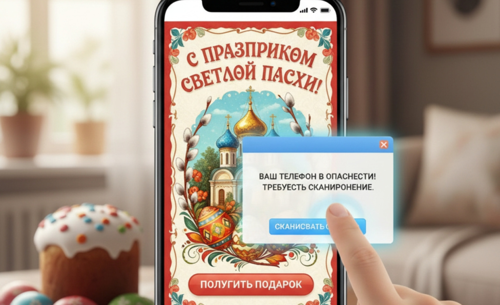 Мошенники используют пасхальные открытки для обмана россиян