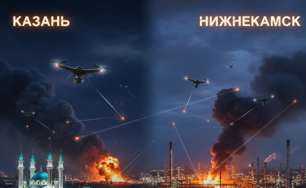 Ночные атаки дронов на Казань и Нижнекамск