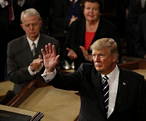 О чем говорил Трамп в первом послании Конгрессу?