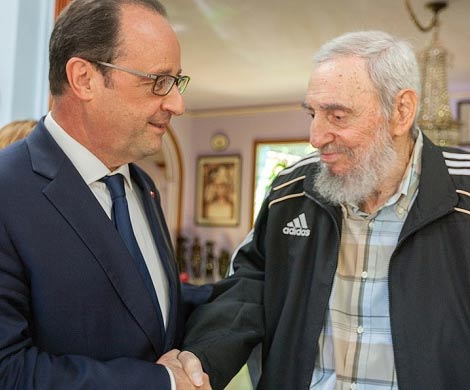 Олланд пообщался с Фиделем Кастро