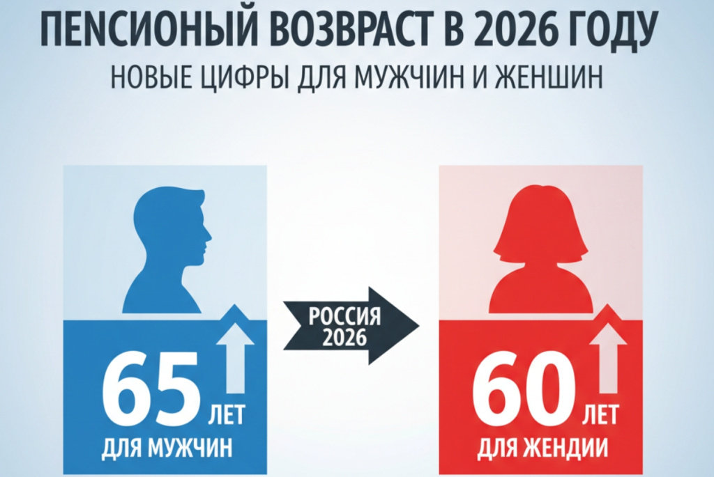 Пенсионный возраст в 2026 году: новые цифры для мужчин и женщин