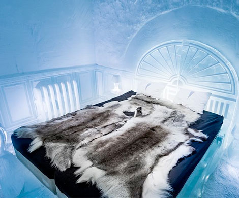 Первый в истории ледяной круглогодичный отель открылся в Швеции