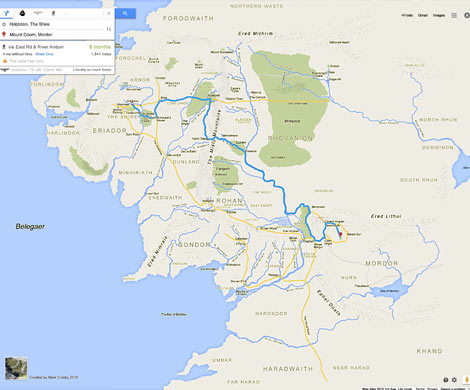 Появилась карта Средиземья по типу Google Maps  