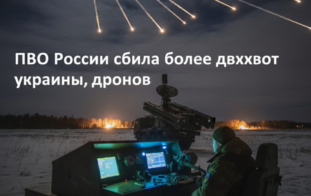 ПВО России сбила более двухсот украинских дронов