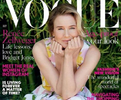 Рене Зеллвегер без макияжа снялась для обложки Vogue