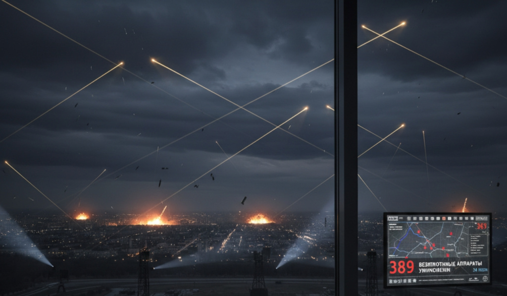 Российские ПВО уничтожили 389 дронов за одну ночь