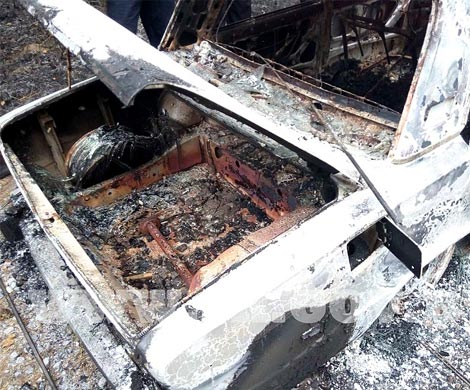 Сгоревший автомобиль с телами двух человек найден в Дагестане