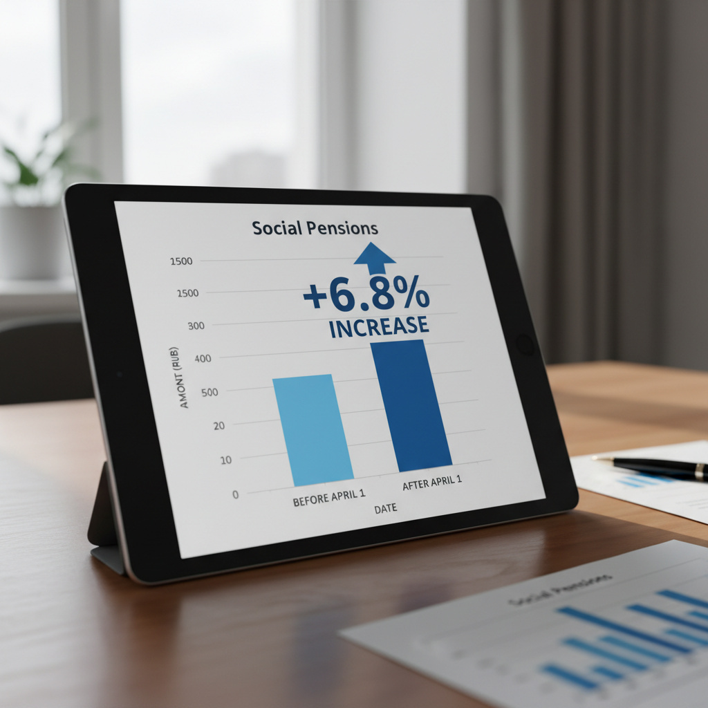 Социальные пенсии с 1 апреля проиндексируют на 6,8%