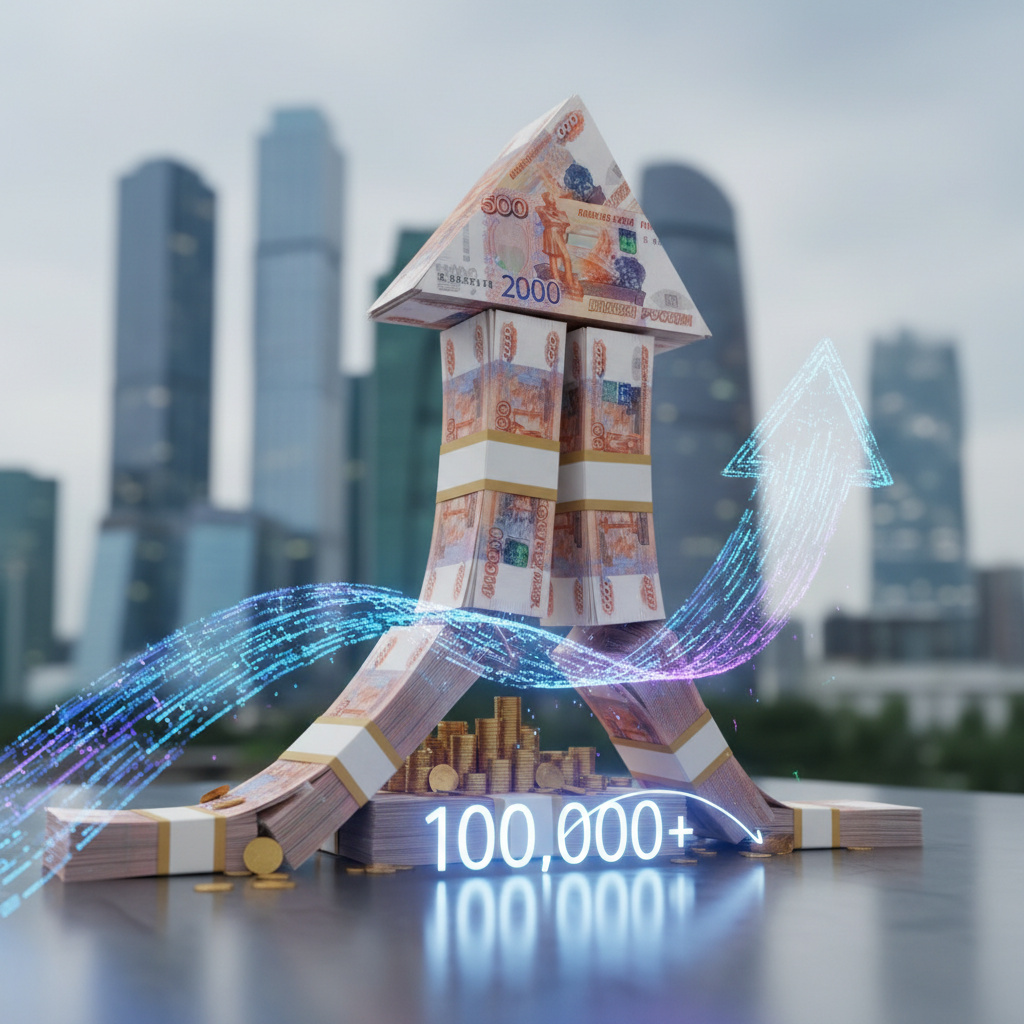 Средняя зарплата в России превысила 100 тысяч рублей, но рост замедляется