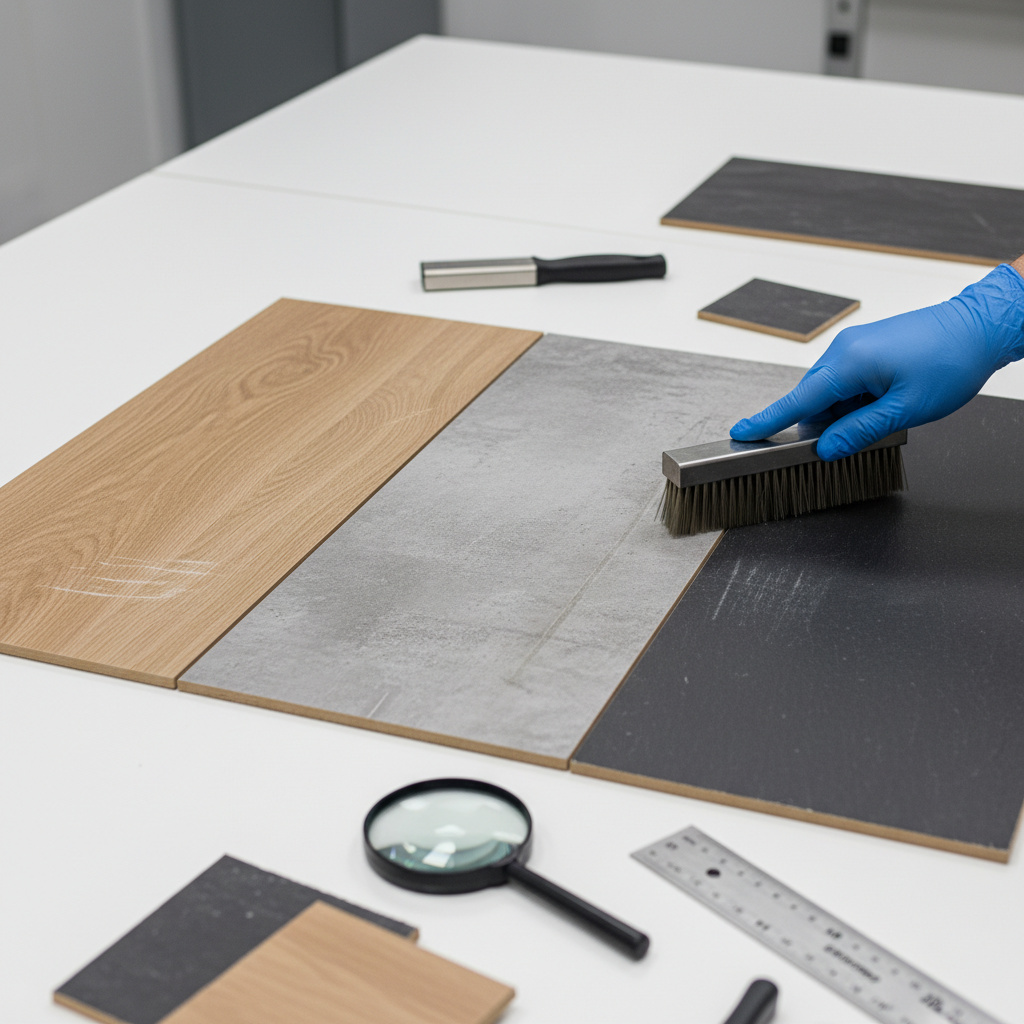 Тест на вылет: почему ламинат 33 класса не выдержал удара металлической щеткой, а каменный пол – выдержал