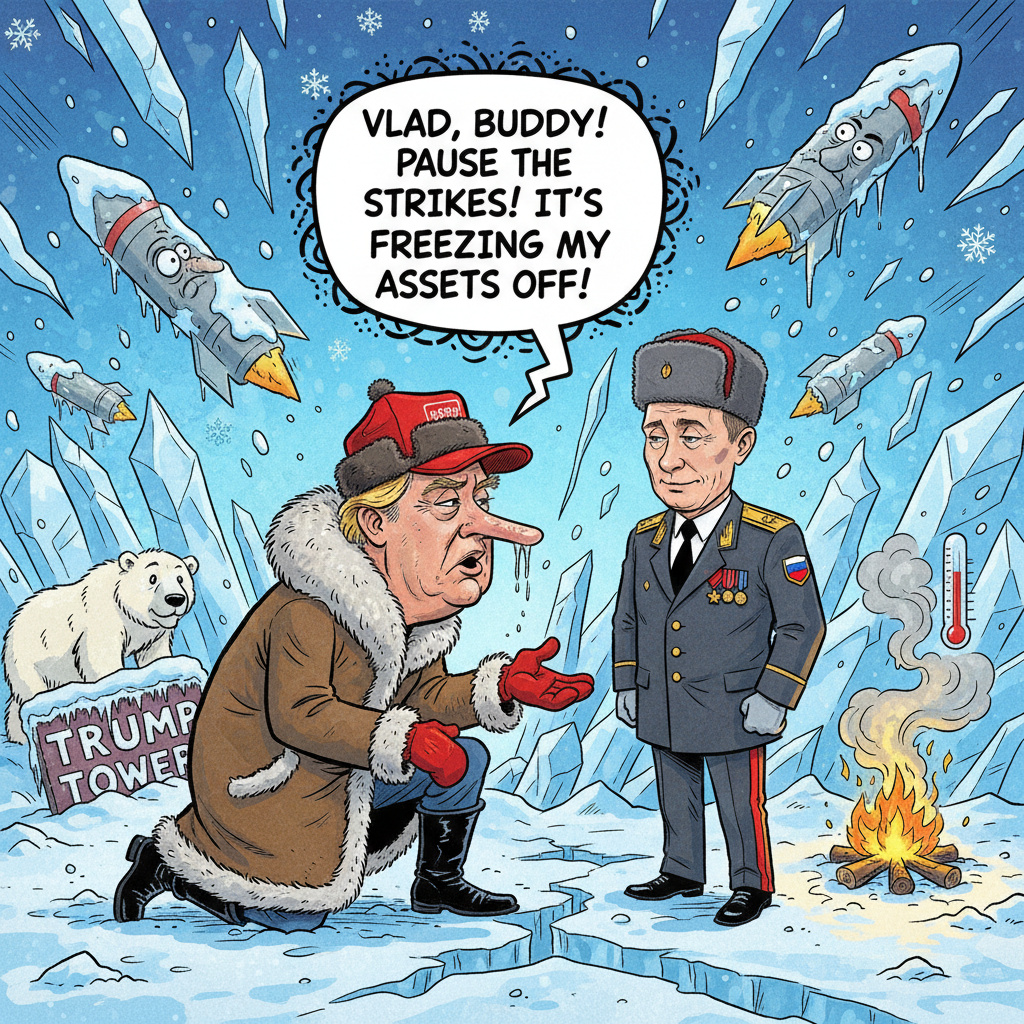 Трамп попросил Путина о паузе в ударах из-за аномальных холодов