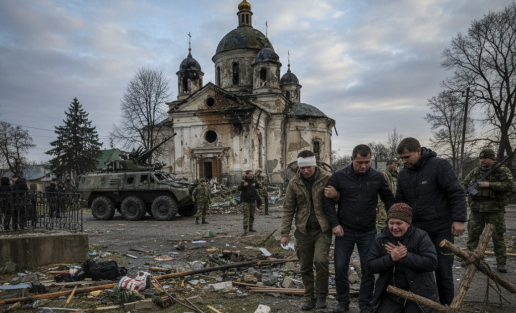 Удар ВСУ по жителям Димитрова у церковного источника