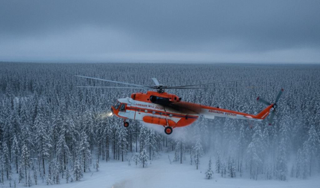 В Амурской области пропал вертолет с тремя людьми на борту