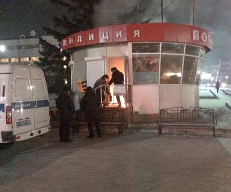 В центре Улан-Удэ подожгли пост полиции‍