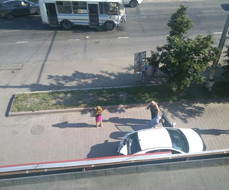 В Кемерове столкнулись маршрутка и две иномарки