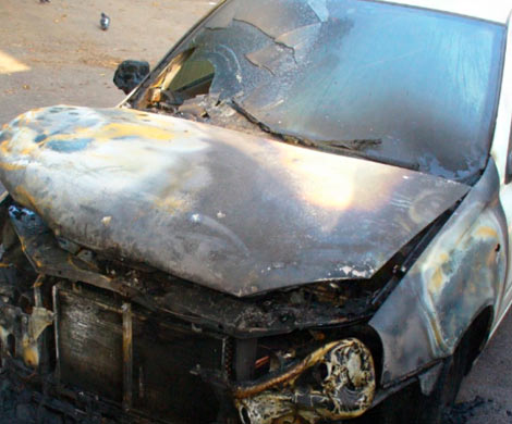 В Кисловодске после салюта взорвался автомобиль