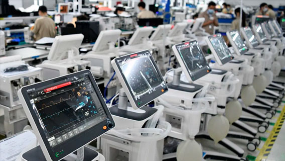 В Китае наблюдается дефицит комплектующих для аппаратов ИВЛ 