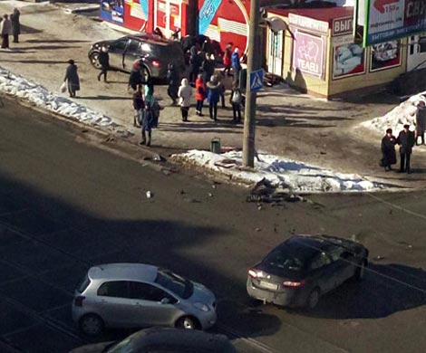 В Перми внедорожник вылетел на тротуар после ДТП и сбил пешехода