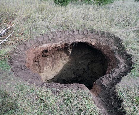 В Прикамье грибники случайно обнаружили загадочный 17-метровый провал