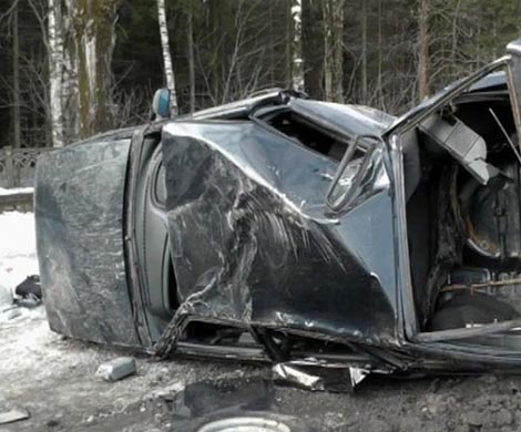 Водитель LADA Granta перевернулся на трассе Чита – Забайкальск
