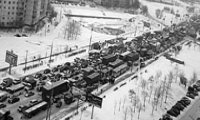 Москва встала в пробках
