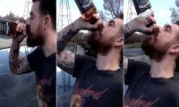 Британец стал звездой в Youtube, выпив сразу бутылку виски 