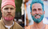 Синие, зеленые и розовые бороды - новый мужской тренд