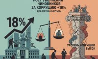 Рост увольнений чиновников за коррупцию достиг 18 процентов
