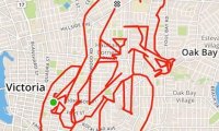 В Канаде велосипедист рисует картины с помощью GPS