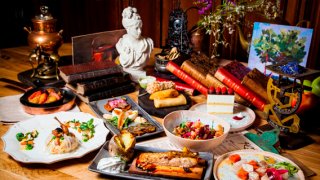 Эногастрономический ужин «Русский вкус» в ресторане «Матрёшка»