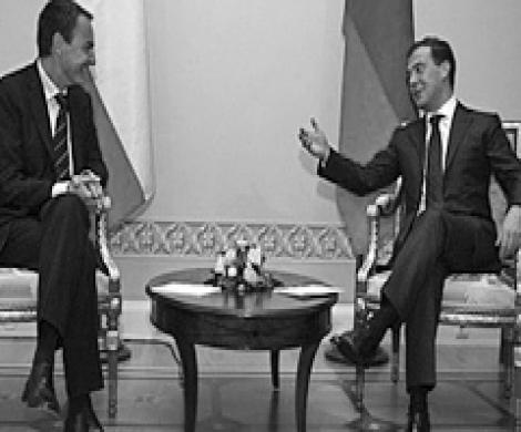 Медведев и Сапатеро встретятся в Мадриде