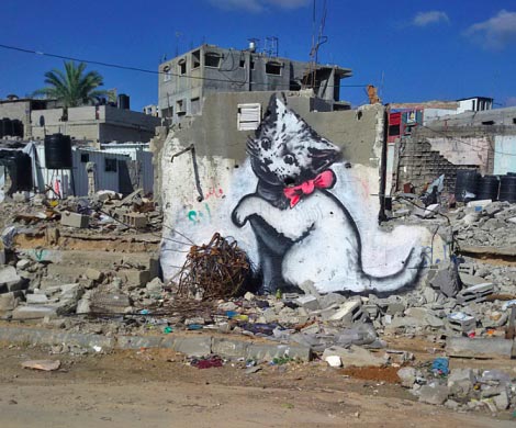 Бэнкси нарисовал котенка в секторе Газа