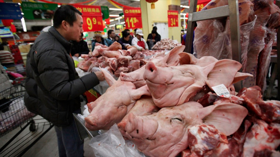 Цены на свинину в Китае в ноябре подскочили на 110%