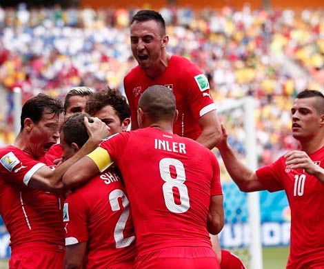 ЧМ-2014: Швейцария вышла в 1/8 финала после разгромной победы над Гондурасом