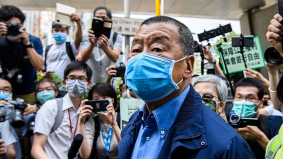Гонконгский медиамагнат Джимми Лай освобожден под залог