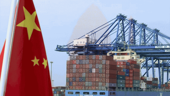Китайский экспорт сократился на рекордное значение с начала пандемии