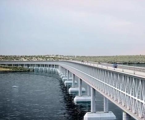 Мост в Крым начнут строить в январе Мост в Крым начнут строить в январе