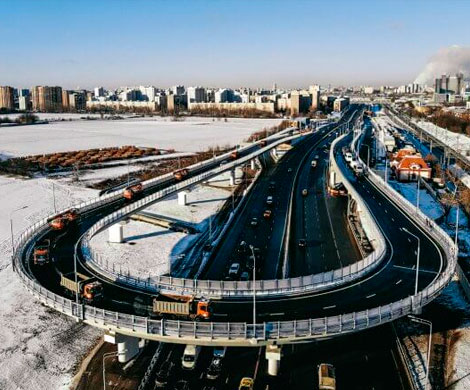 Новая эстакада в Москве соединила две хорды Новая эстакада в Москве соединила две хорды