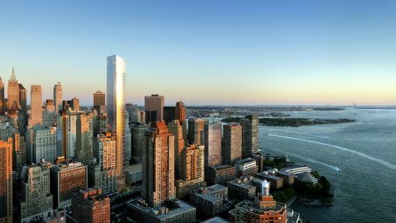 Нью-Йорк опускается под тяжестью небоскребов